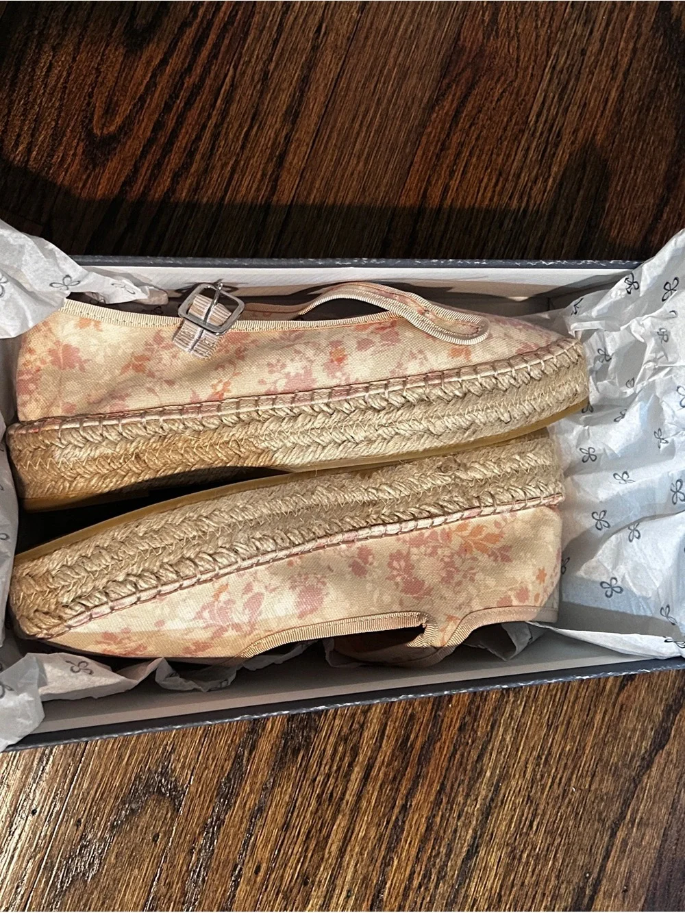 Maeve Pink Floral Mary Jane Espadrilles